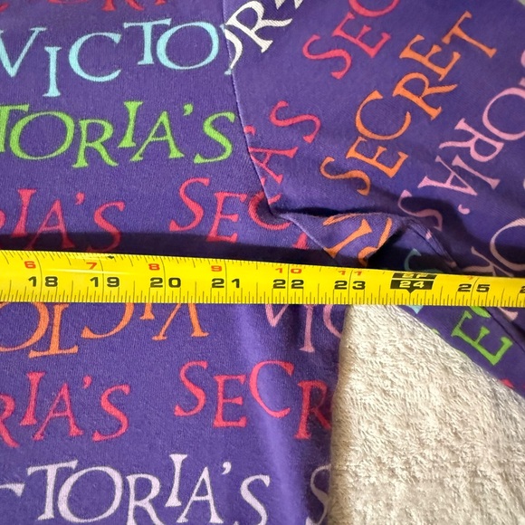 Victoria's Secret Logo Night Shirt Pajamas Long/Short Sleeve Cotton Sz M - Picture 12 of 14